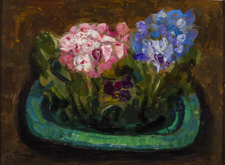 TRENTO LONGARETTI - 'Piatto con fiori' 1984