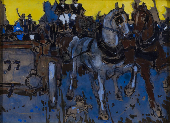 AROLDO BONZAGNI - 'San Siro- Pesage' 1911 ca