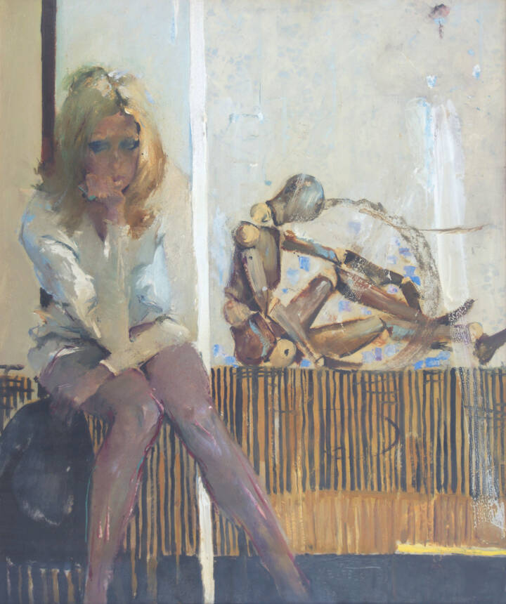 MICHELE BARETTA - 'Figura con manichino' 1970