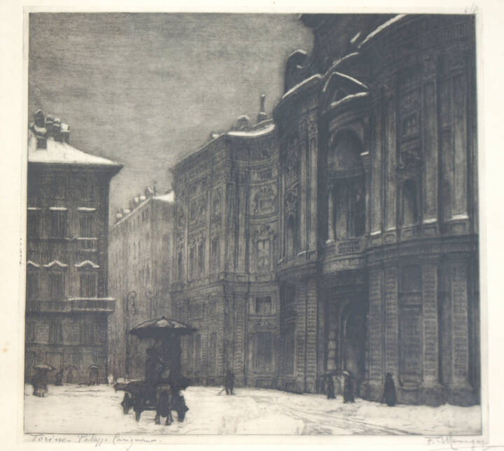 FRANCESCO MENNYEY - 'Torino - Palazzo Carignano'