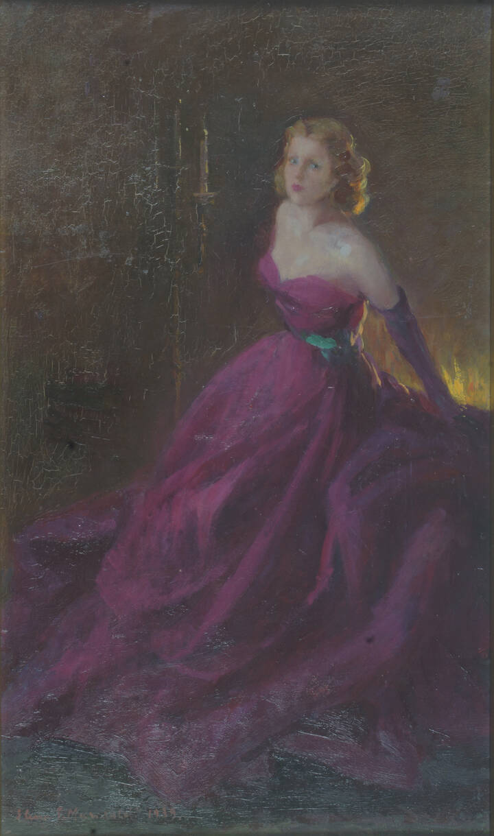 ELENA MARISALDI FALCO - 'Donna in fuxia' 1939