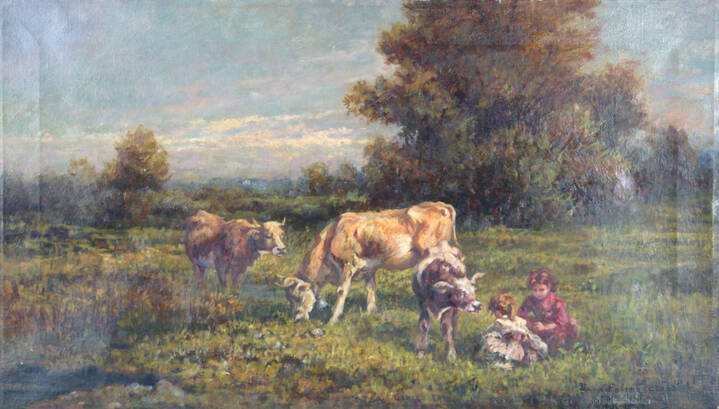 ELENA MARISALDI FALCO - 'Bimbe in campagna con le loro vacche'