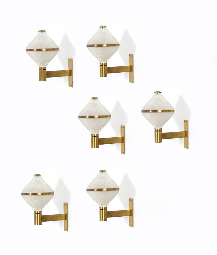 BBPR - Sei lampade a parete mod. Polimnia