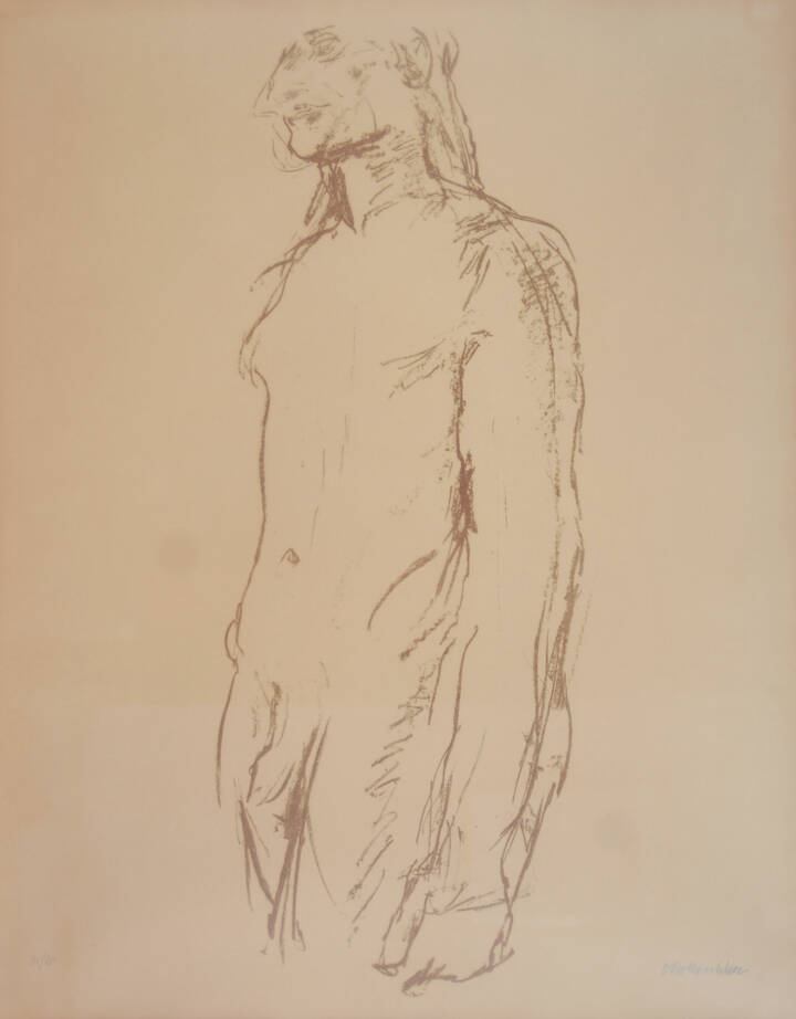 OSKAR KOKOSCHKA - 'Il lottatore' 1964 