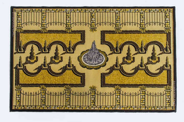 BARNABA E PIERO FORNASETTI - Tappeto serie Giardini all'italiana