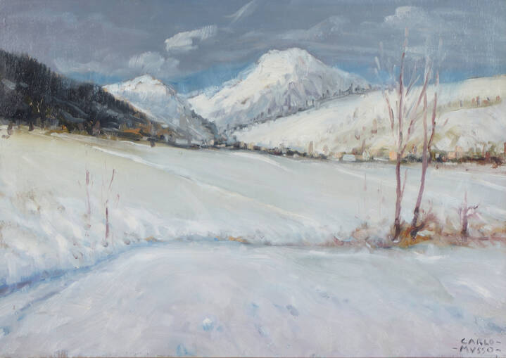 CARLO MUSSO - 'Balangero - Neve verso la Val di Lanzo' 1963