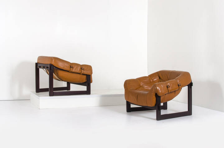 PERCIVAL LAFER - Coppia di poltrone mod. MP-091