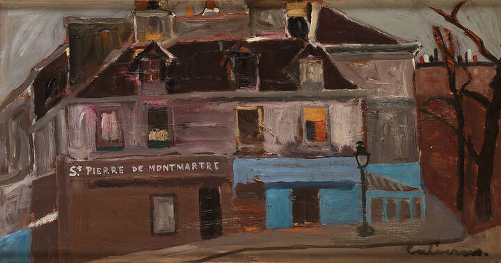 GIOSUE' CALIERNO - 'Parigi: case a Montmartre' giugno 1960