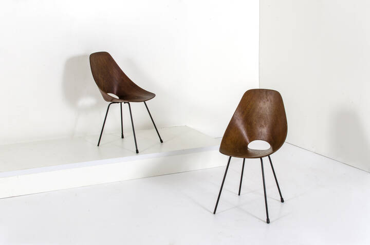 VITTORIO NOBILI - Coppia sedie mod. Medea