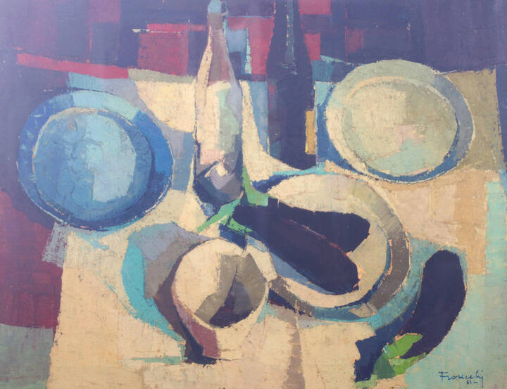 PAOLO FROSECCHI - 'Natura morta con melanzane' 1961