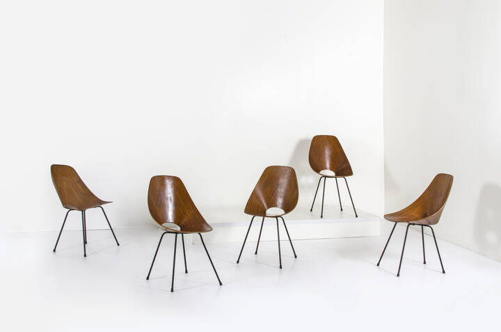 VITTORIO NOBILI - Cinque sedie mod. Medea