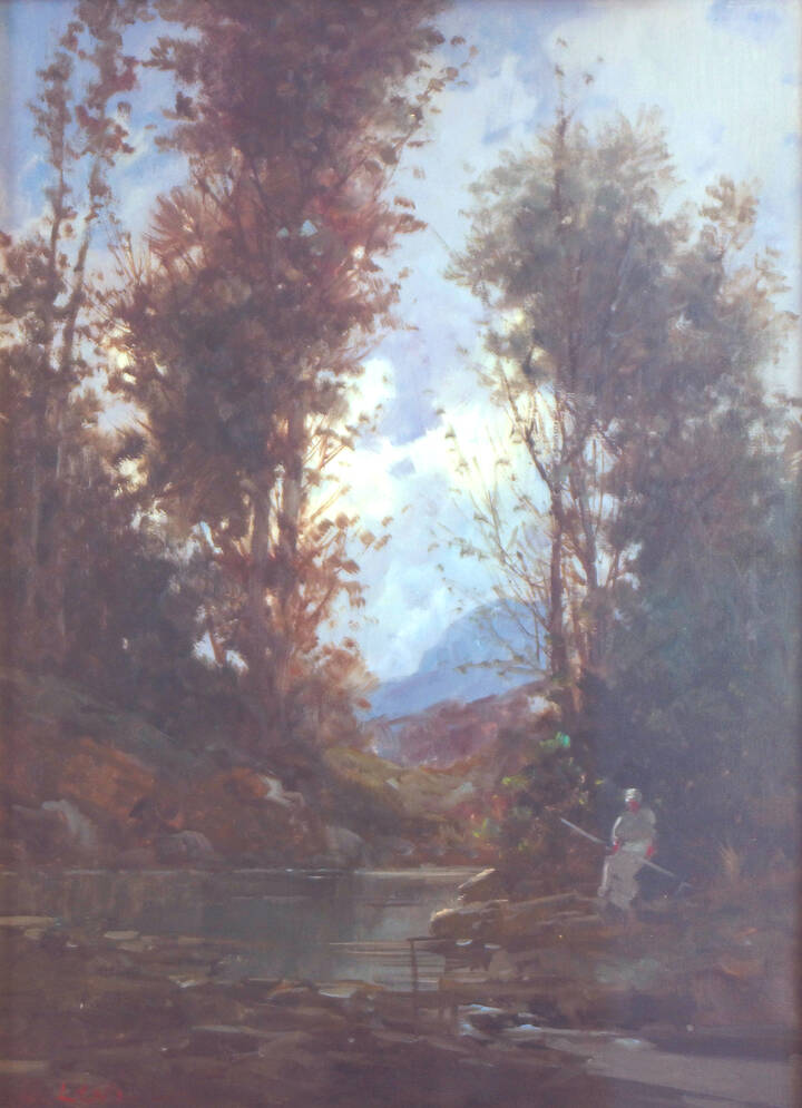 UMBERTO LEVI - 'Fanciulla al torrente'