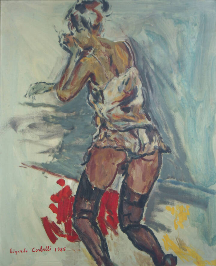 EDGARDO CORBELLI - 'Modella in ginocchio' 1985