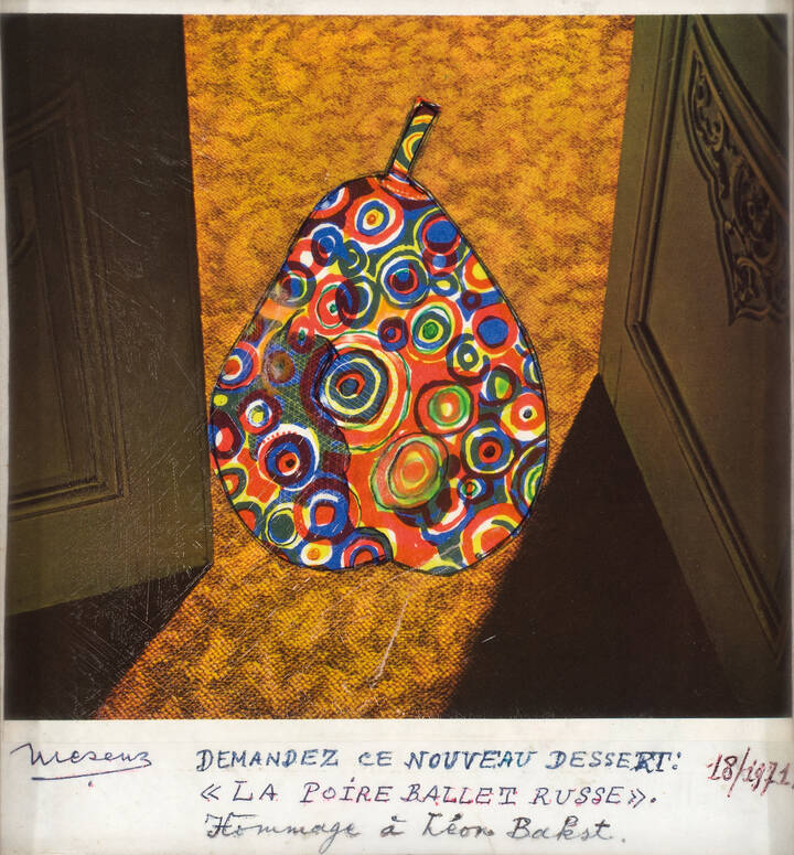 EDOUARD LEON THEODORE MESENS - 'La poire ballet russe (Hommage a Leon Backst)' 1971