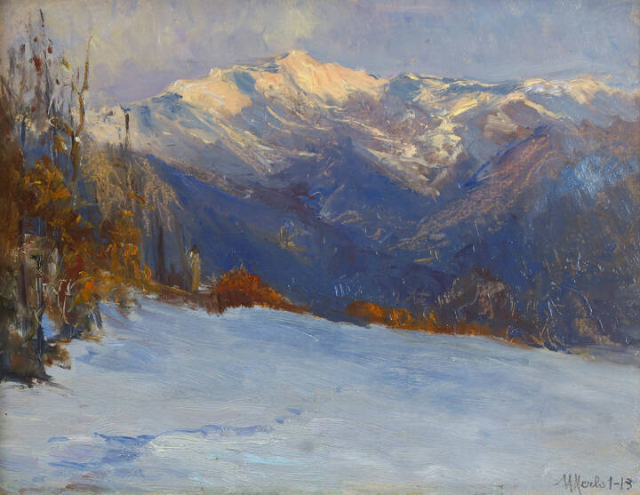METELLO MERLO - 'Paesaggio innevato'