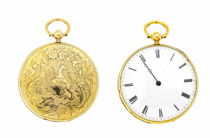 DITRAMAR - Orologio da tasca, con scappamento a cilindro, fine XIX secolo