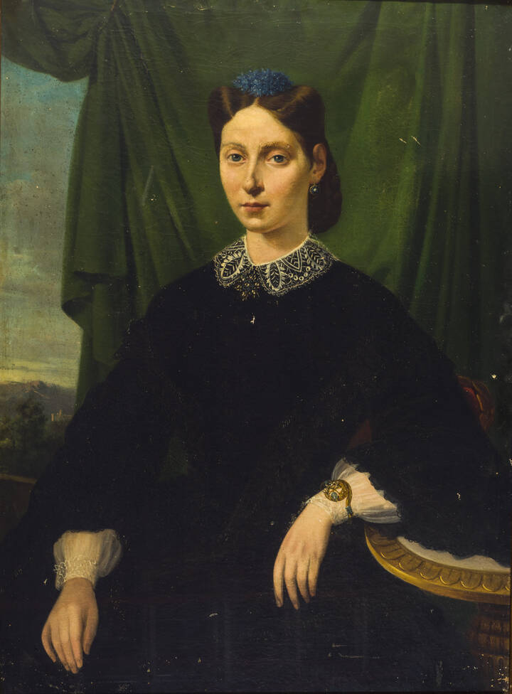 PITTORE ANONIMO DEL XIX SECOLO - 'Ritratto femminile'