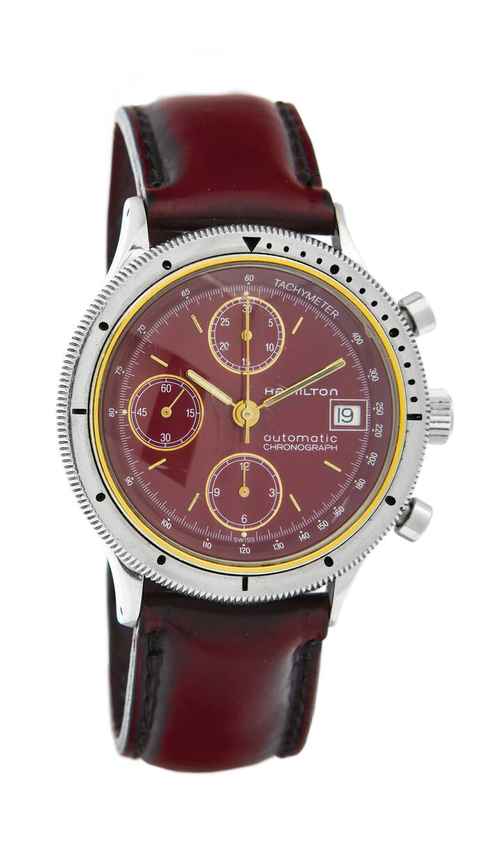 HAMILTON - Cronografo a tre contatori, ref. 8946, anni '90