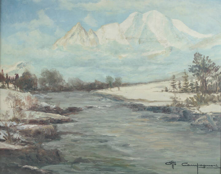 OTTORINO CAMPAGNARI - 'Monte Bianco dalla Val Ferret'