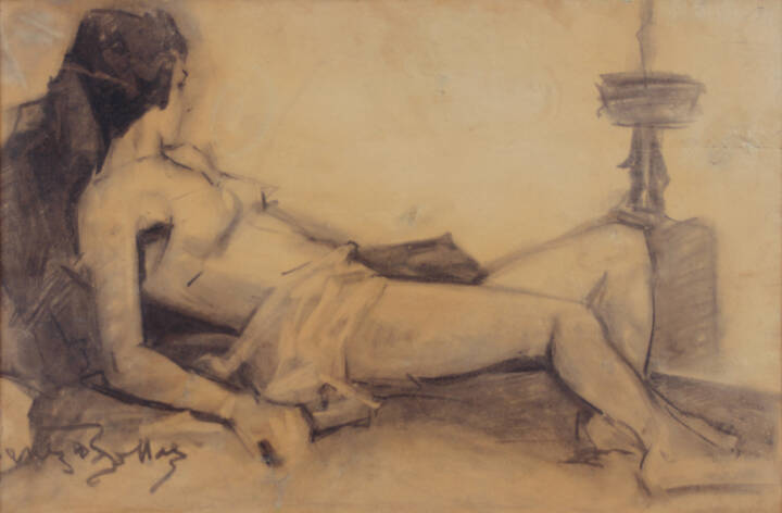 VENANZIO ZOLLA - 'Nuda sdraiata'