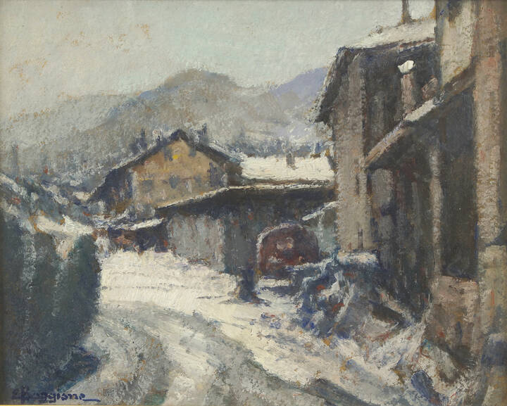 ENRICO BOGGIONE - 'Neve in periferia di Torino' 1971