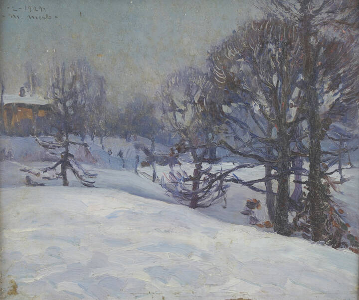 METELLO MERLO - 'Paesaggio innevato' 2.1929