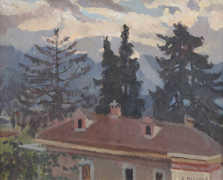 GIUSEPPE MANZONE - 'Paesaggio con casa'