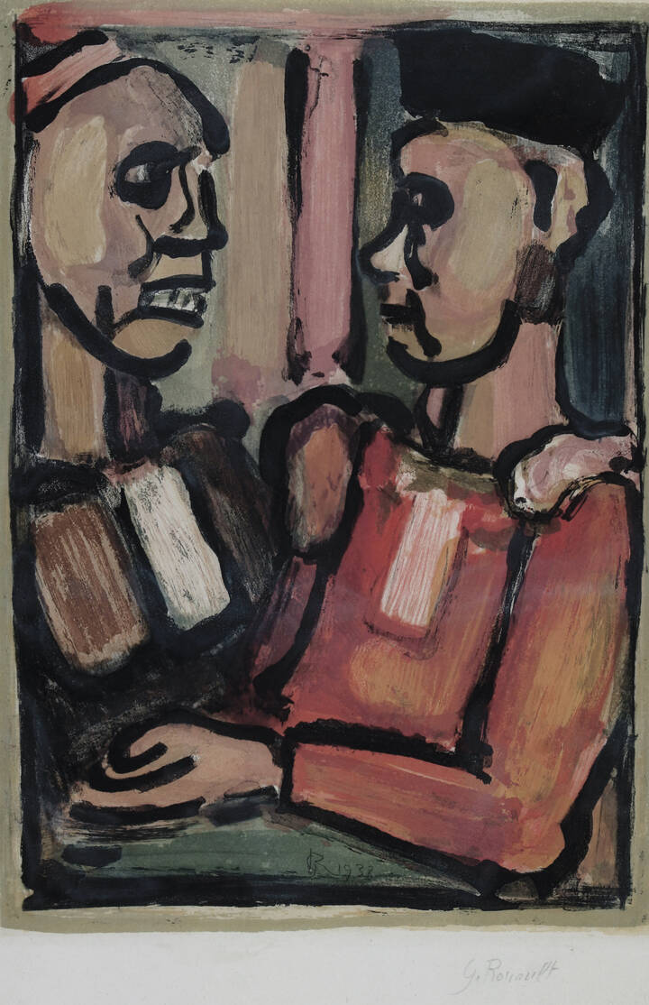 GEORGES ROUAULT - 'Giudici (da 'I fiori del male')' 1938