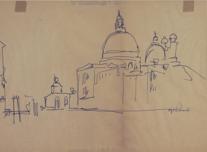 EGO BIANCHI - 'Venezia - Chiesa della Salute e Punta della Dogana'