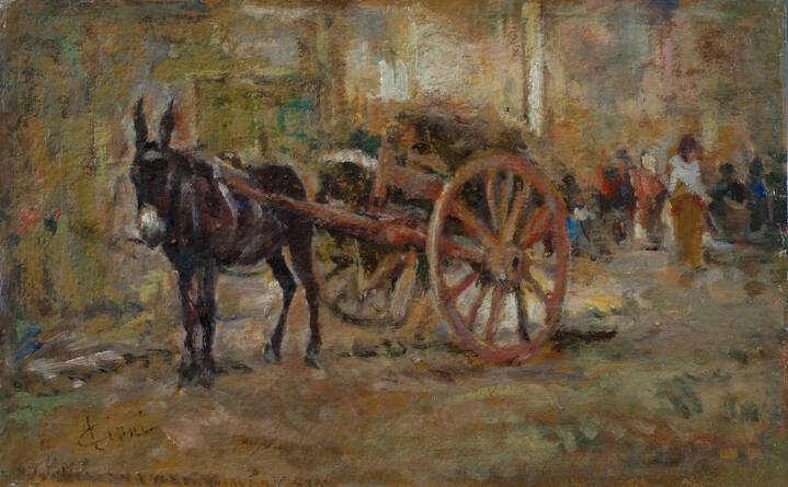 CESARE CIANI - 'Carretto con asinello'