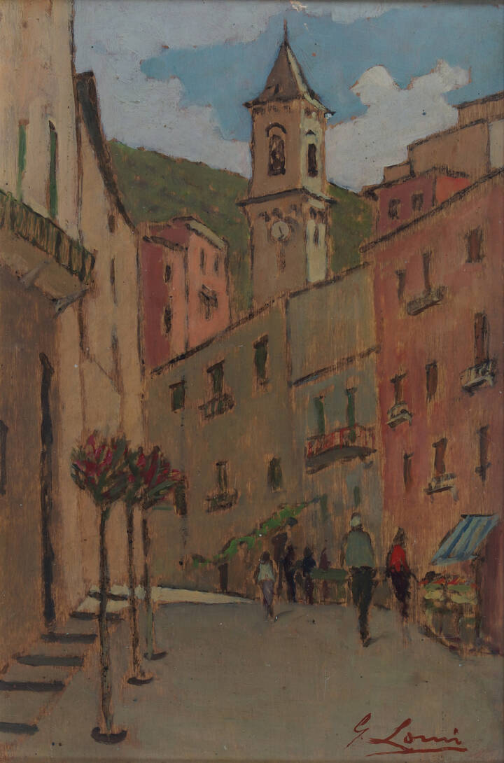 GIOVANNI LOMI - 'Veduta di paese'