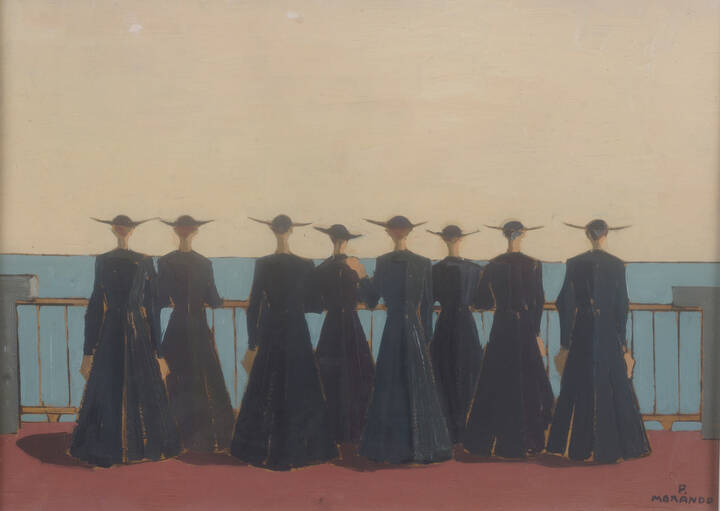 PIETRO MORANDO - 'Preti alla balconata'