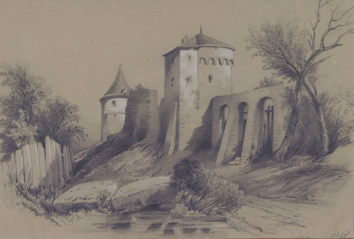 GIUSEPPE ISOLA - 'Castello' 1868