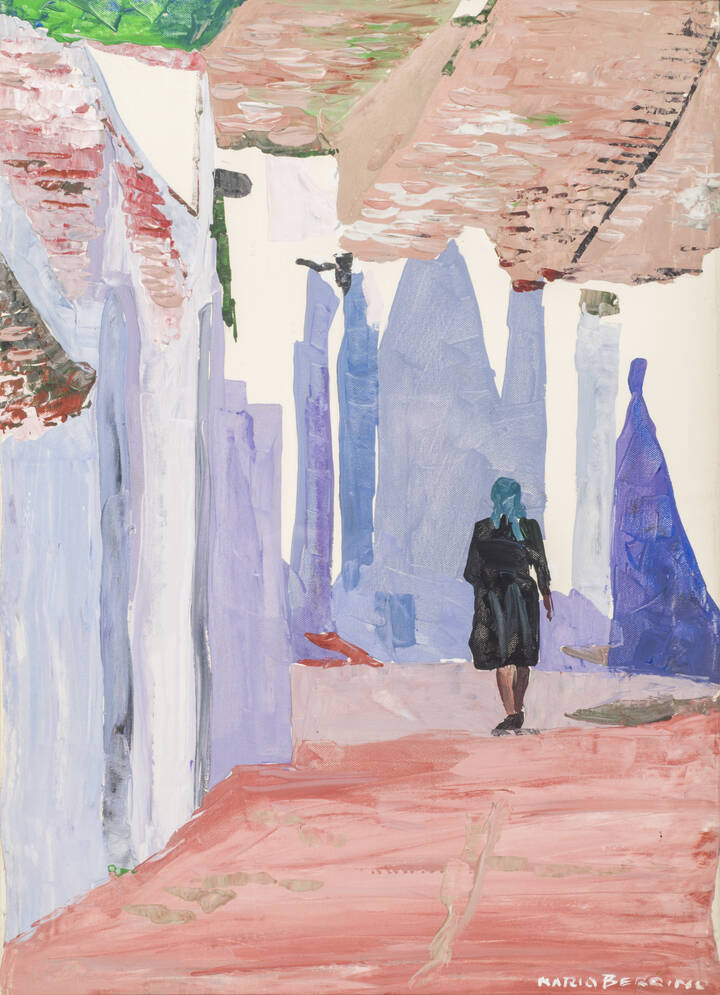 MARIO BERRINO - 'Viandante - Contadina ad Alberobello' 1970