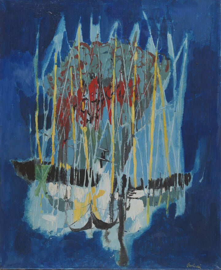 ENRICO PAULUCCI - 'Barche a Rapallo' 1962