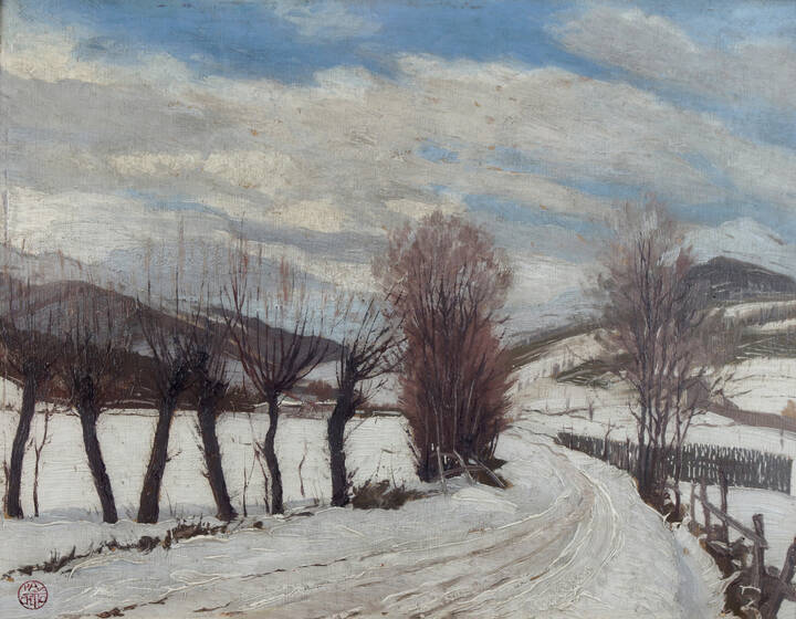 PAOLO ANTONIO PASCHETTO - 'Sulla Via del Sestriere (oltre Pragelato)'