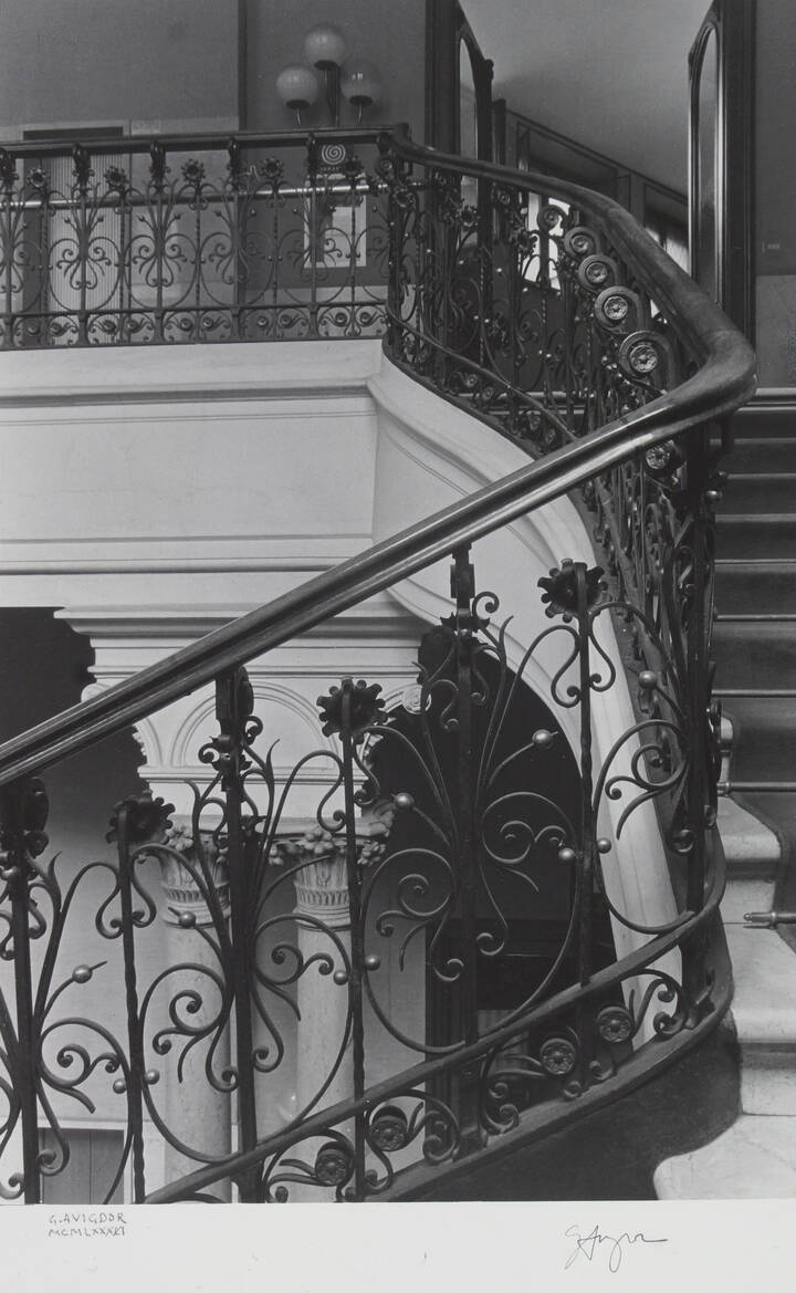 GIORGIO AVIGDOR - 'Interno con scale' 1986