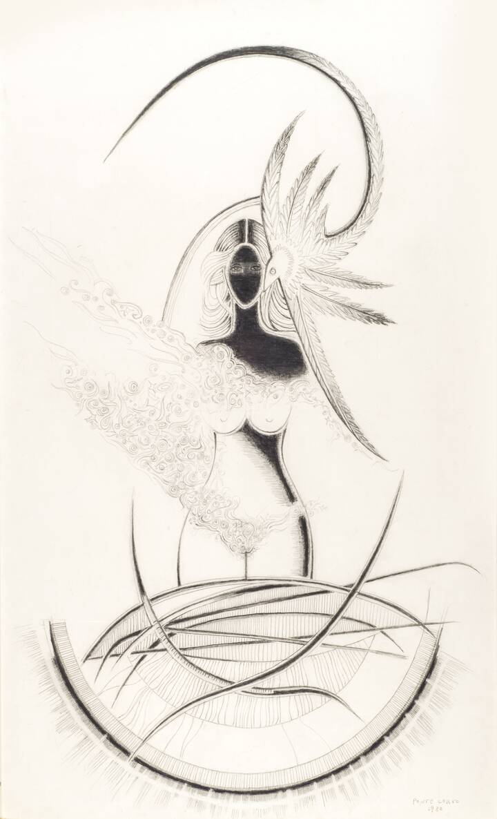 PONTE CORVO (Raffaele Pontecorvo) - 'Figura fantastica' 1980