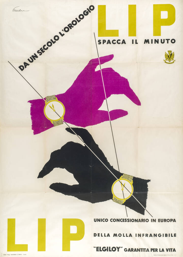 ENRICO PAULUCCI - 'Da un secolo l'orologio Lip spacca il minuto' 1951