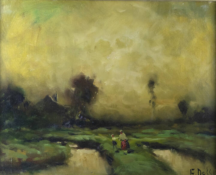 IVAN KARPOFF - 'Paesaggio con figure'