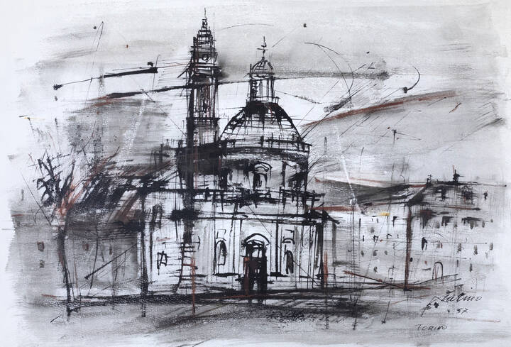 PIERO GARINO - 'Chiesa di Torino' 1957