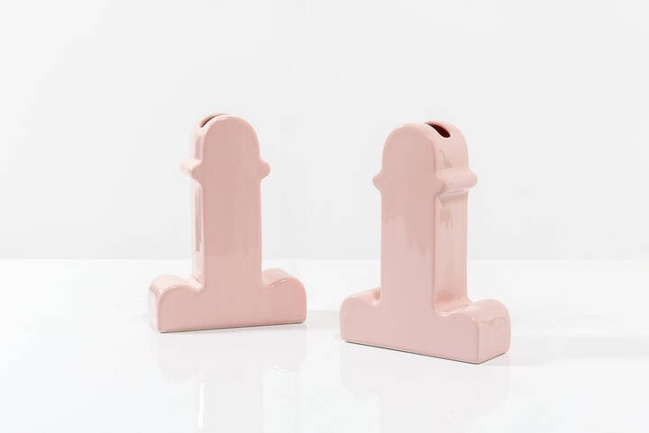 ETTORE SOTTSASS - Coppia di vasi mod. Florero Shiva