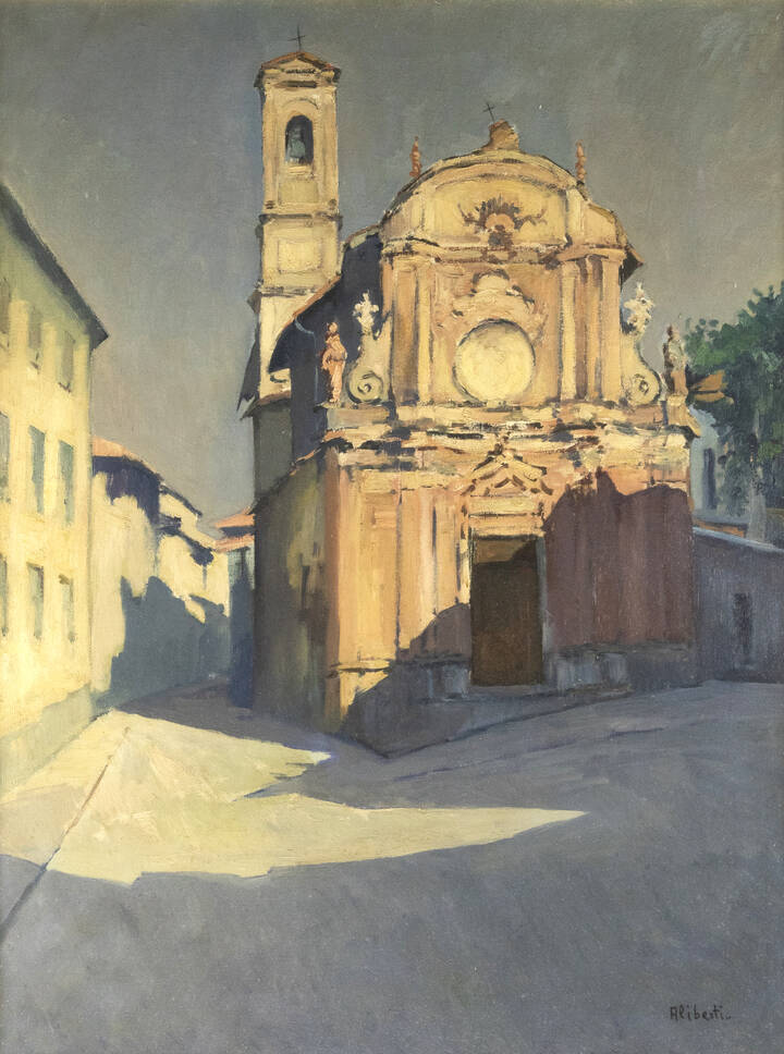 DINO ALIBERTI - 'Chiesa a Saluzzo'