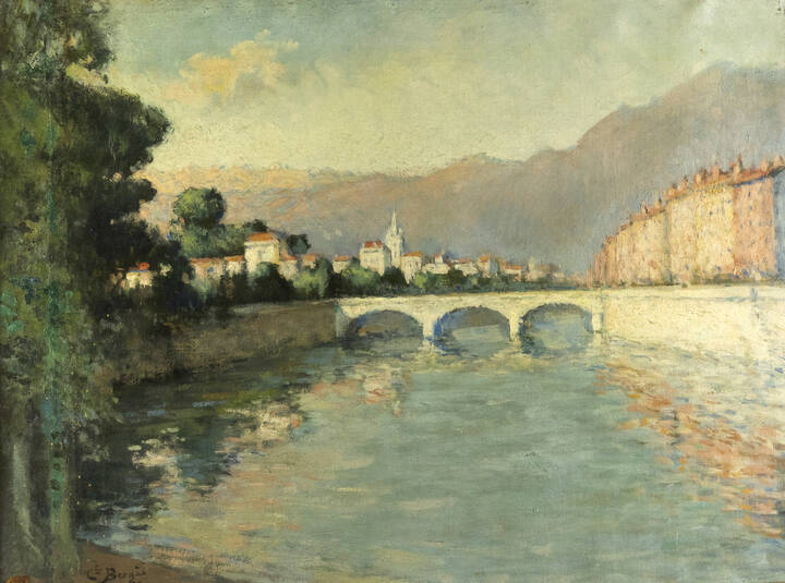 CHARLES BERGER - 'Paesaggio fluviale'