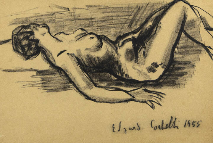 EDGARDO CORBELLI - 'Nuda sdraiata' 1955<br>