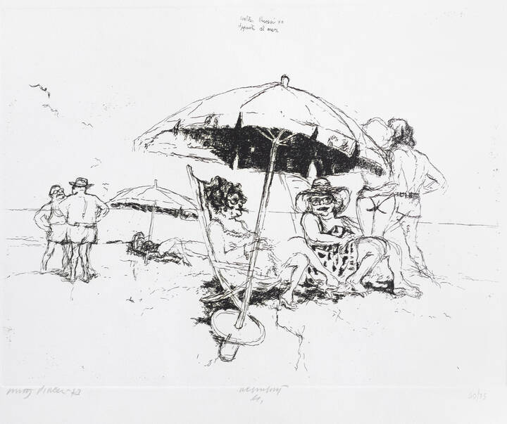 WALTER PIACESI - 'Appunti al mare' 1973