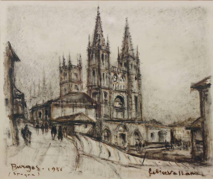FELICE VELLAN - 'Burgos (Spagna)' 1956