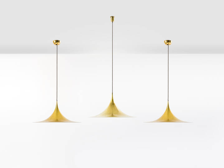 CLAUS BONDERUP, TORSTEN THORUP - Tre lampade a sospensione mod. Semi