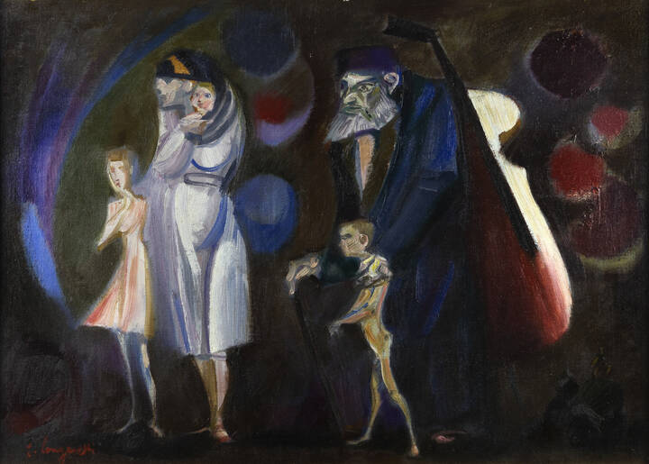 TRENTO LONGARETTI - 'Famiglia con contrabbasso bianco' 1970