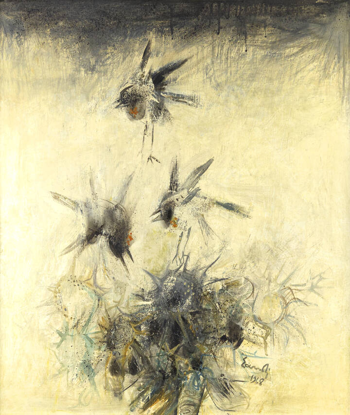 FERNANDO EANDI - 'Uccelli sui rami' 1968